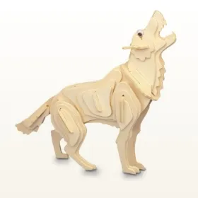 3-d jigsaw wolf