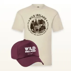 T-Shirt and baseball cap with Wild Ireland Logo