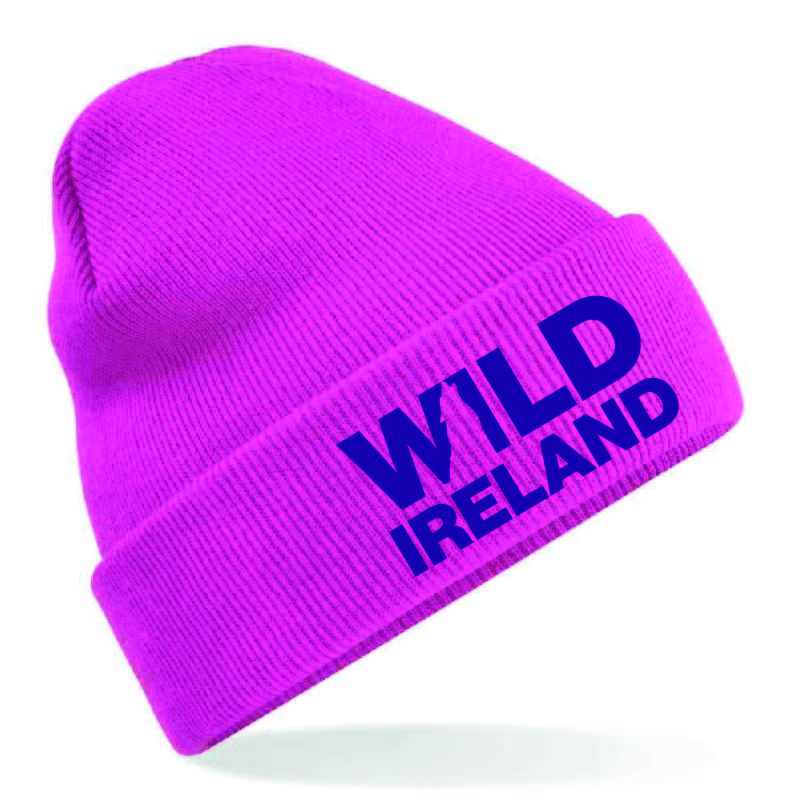 Wild Ireland Beanie Pink and Purple