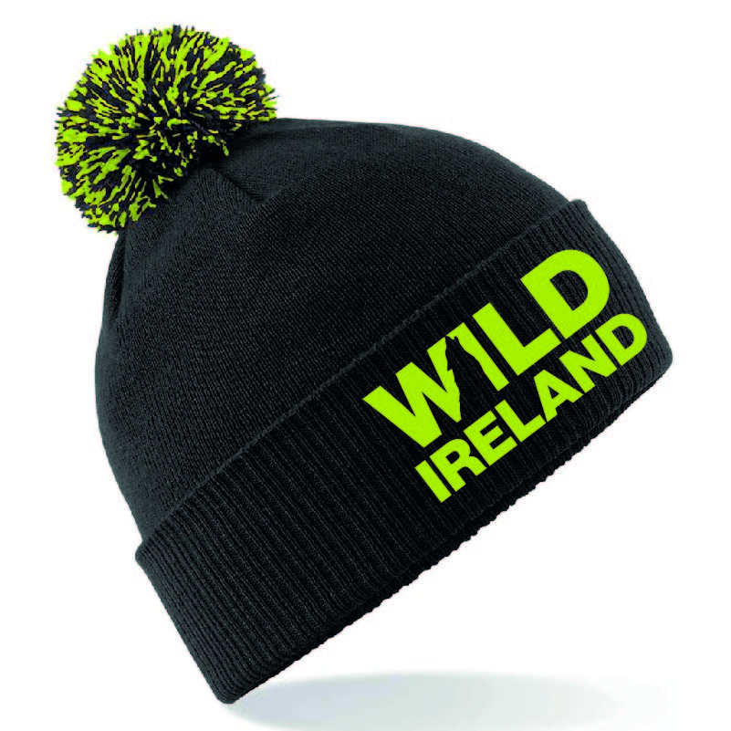 Wild Ireland Snowstar Duo Beanie Black and Green